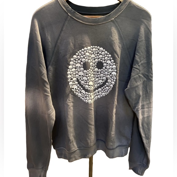 NEW LAUREN MOSHI HAPPY SKULL OMBRE PULLOVER - Picture 4 of 7